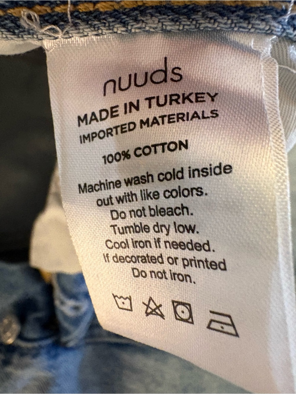 NUUDS The Straight Classic Jeans Ranger Light Wash Distressed Raw Hem size 26/S - Picture 5 of 14